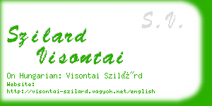 szilard visontai business card